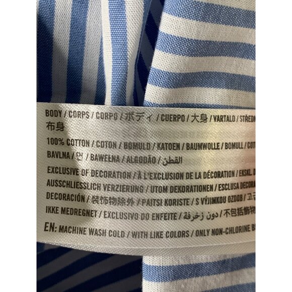 Abercrombie & Fitch Blue Striped Button-Down Shirt Dress S Cotton RDD10671 - Picture 12 of 12